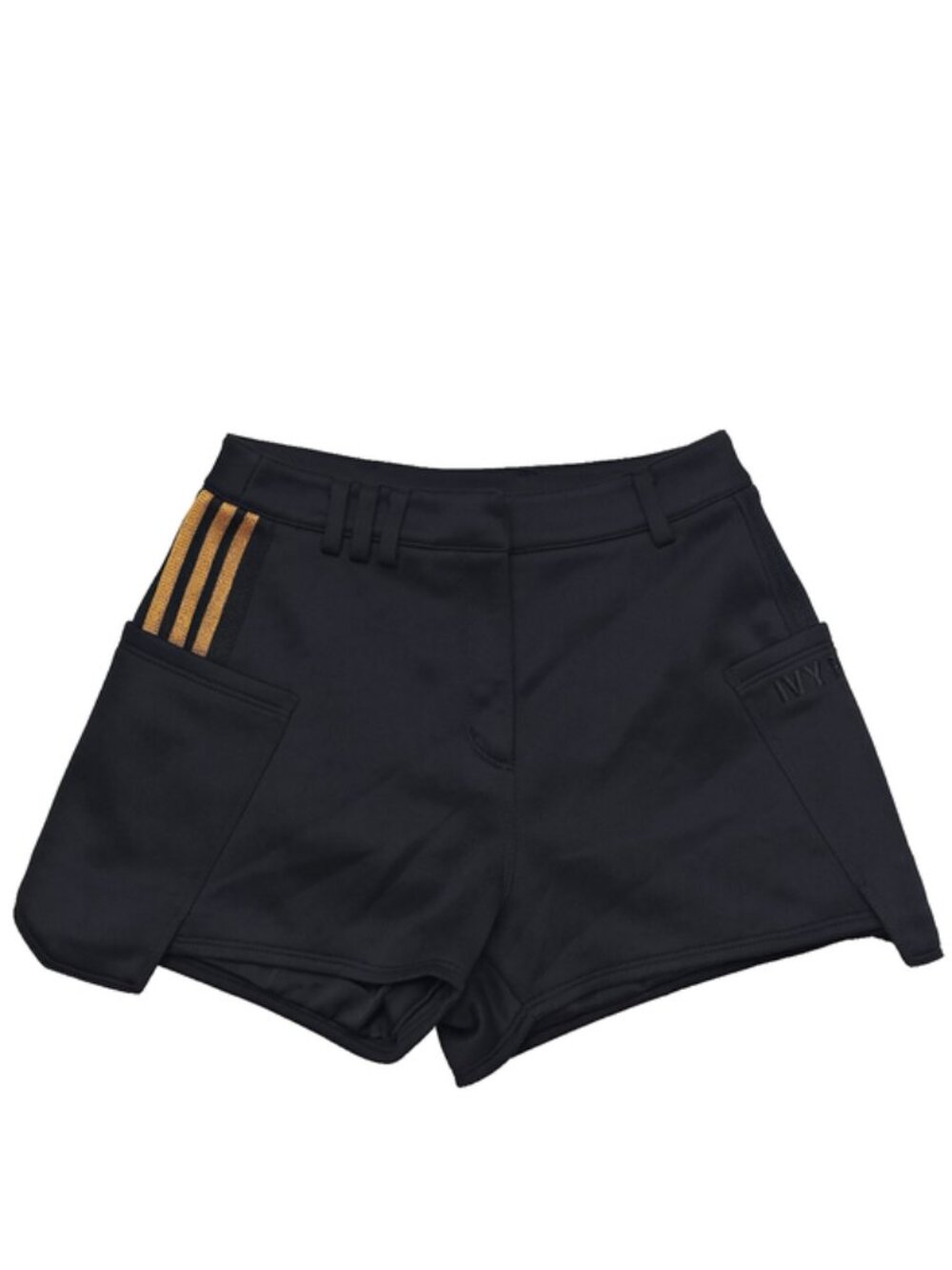 ADIDAS x Ivy Park Suit Shorts Beyonce 3 Stripes Sporty Tuxedo Pique Black Mesa S - Picture 4 of 16